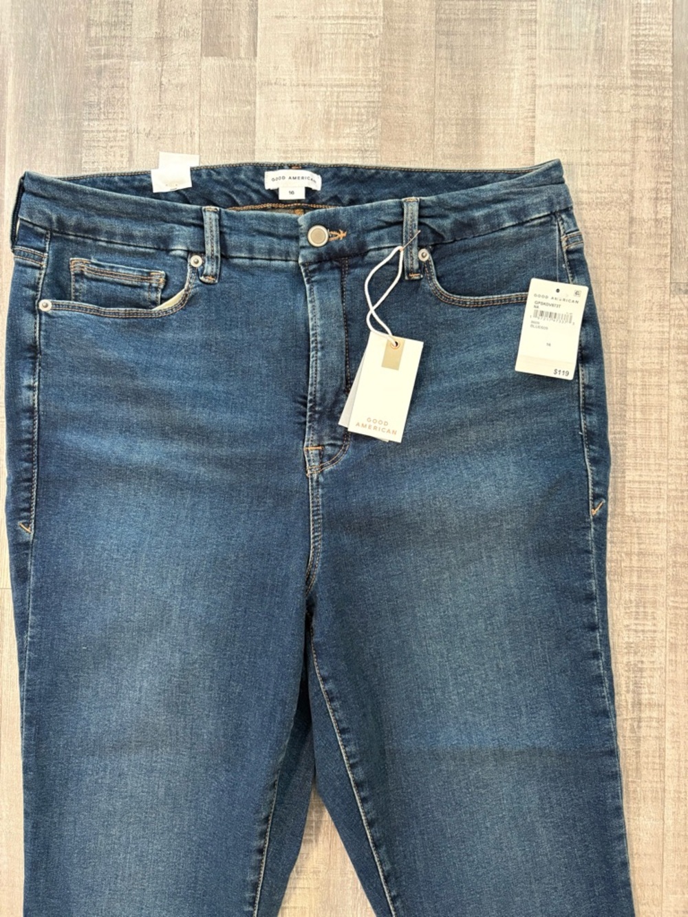 NWT Good American Women's Blue High-Rise Skinny Jeans